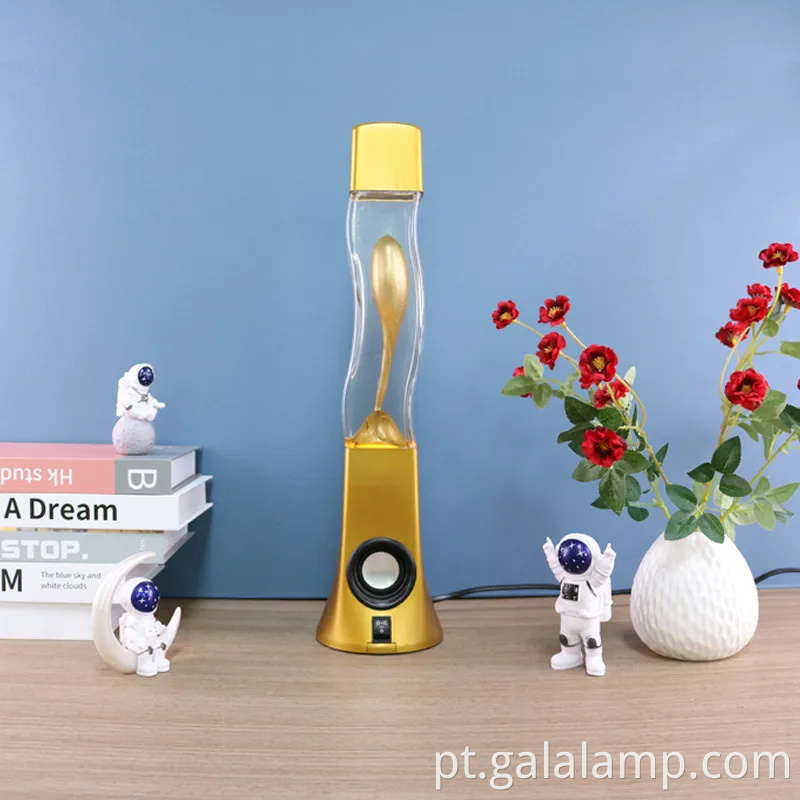 Alto-falante de quarto de alta qualidade com lâmpada de lava colorida e luz